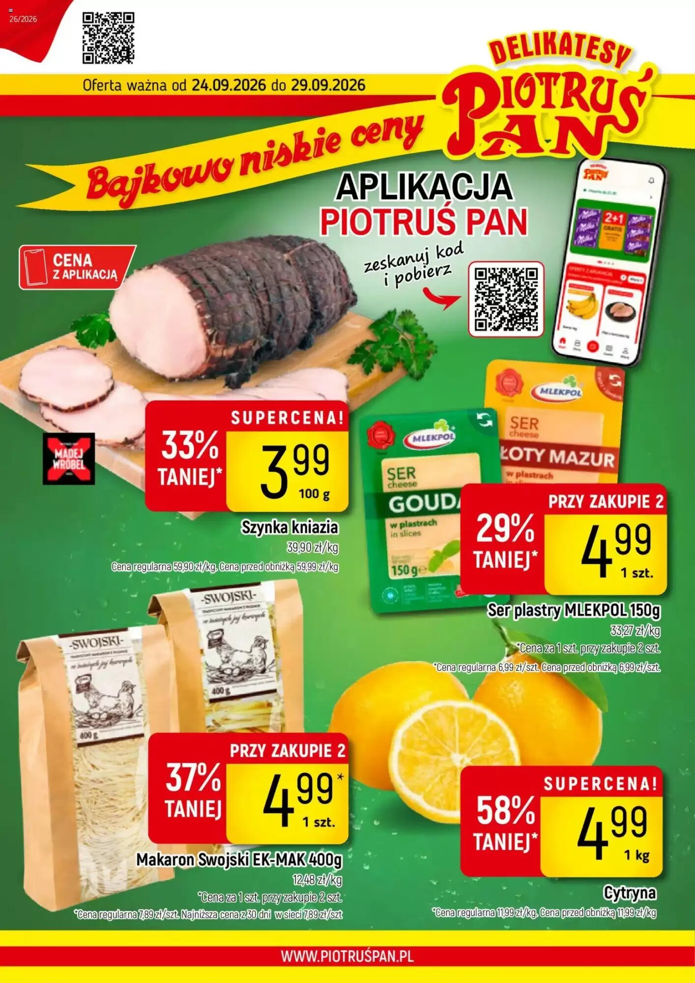 Gazetka promocyjna Delikatesy Piotruś Pan ważna od 24.09.2026 - Strona 1.