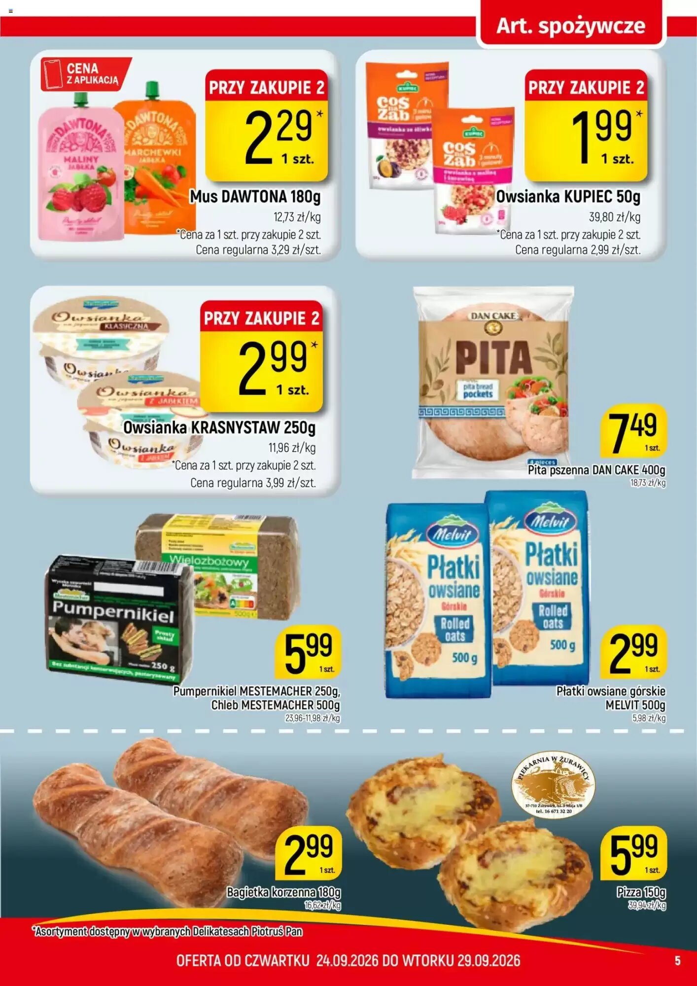 Gazetka promocyjna Delikatesy Piotruś Pan  ważna od 24.09.2026 - Strona 5.