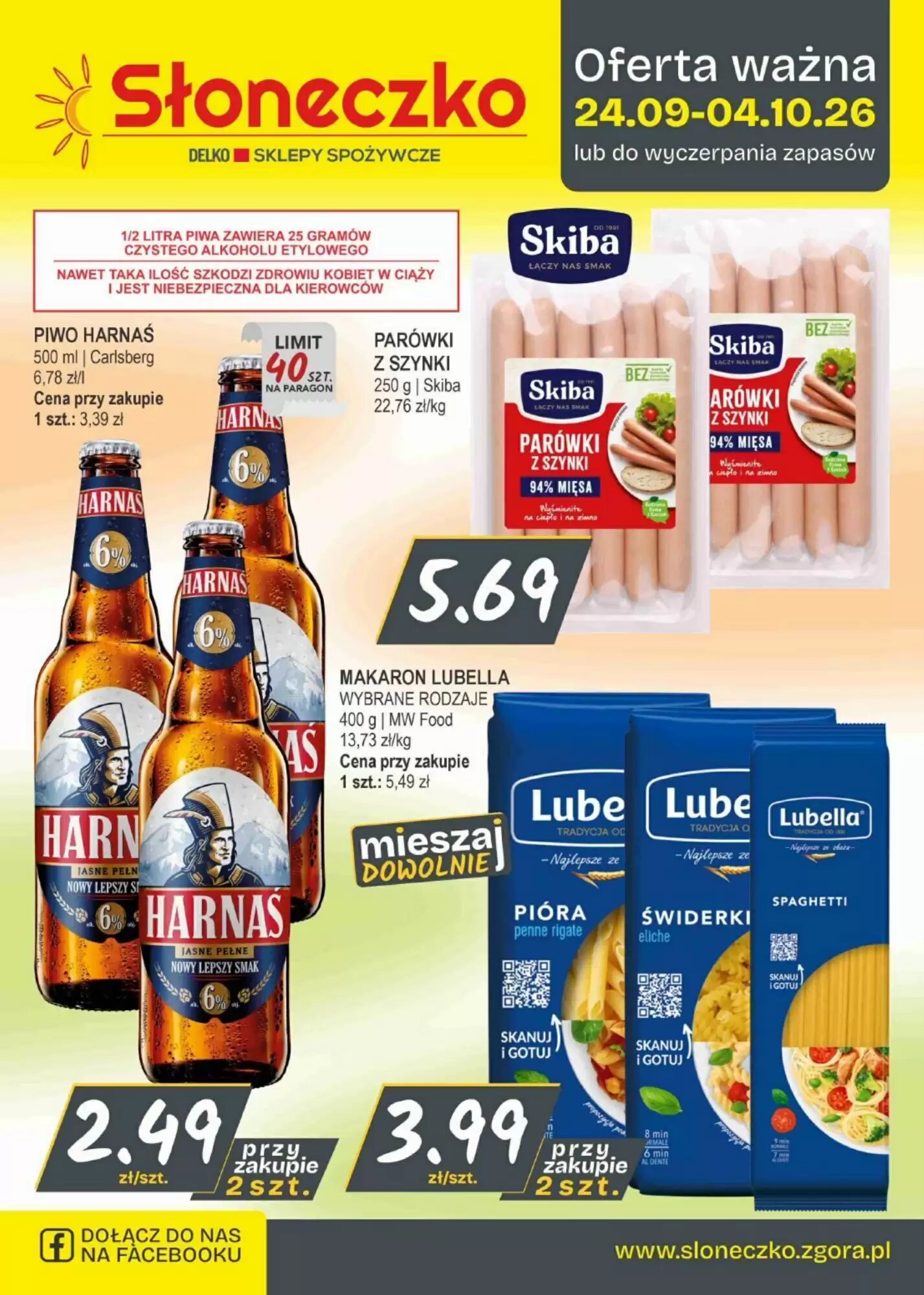 Gazetka promocyjna Słoneczko ważna od 24.09.2026 - Strona 1.