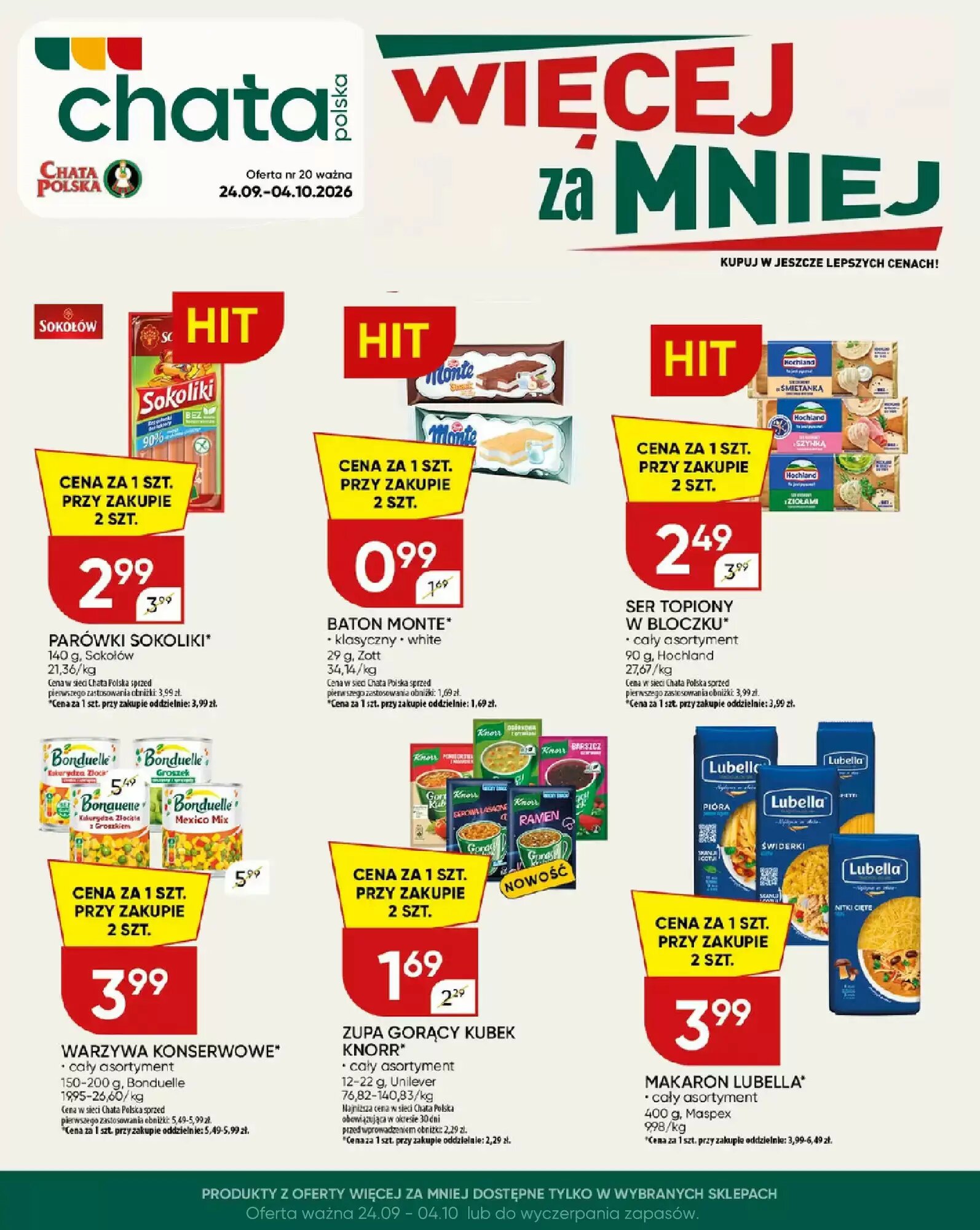 Gazetka promocyjna Chata Polska ważna od 24.09.2026 - Strona 1.