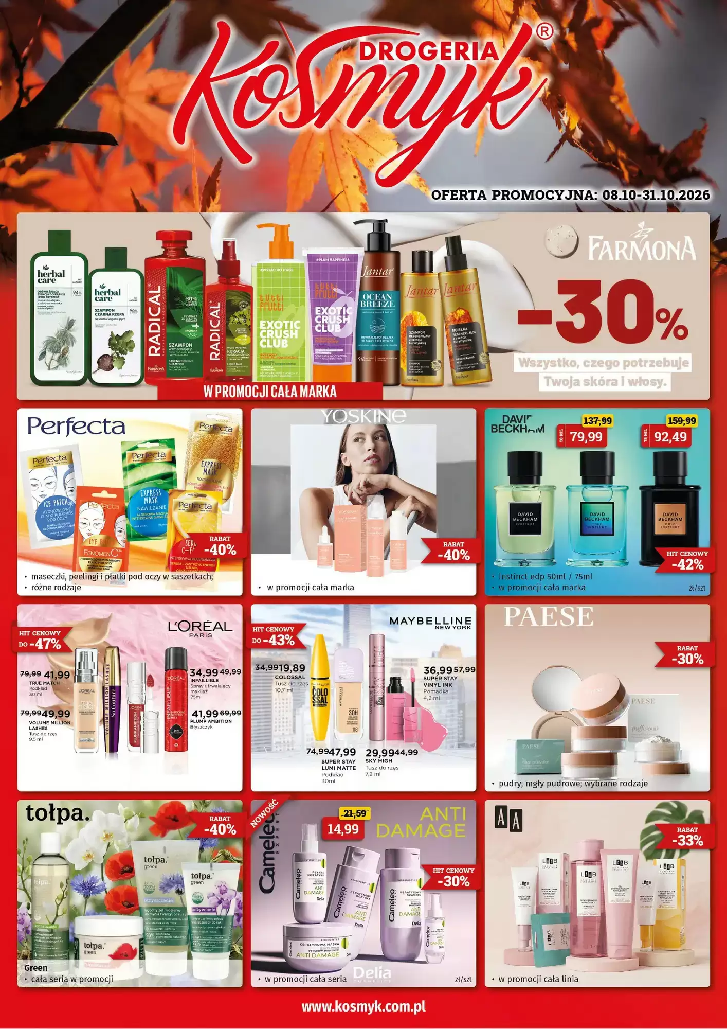 Gazetka promocyjna Drogeria Kosmyk  ważna od 08.10.2026 - Strona 1.