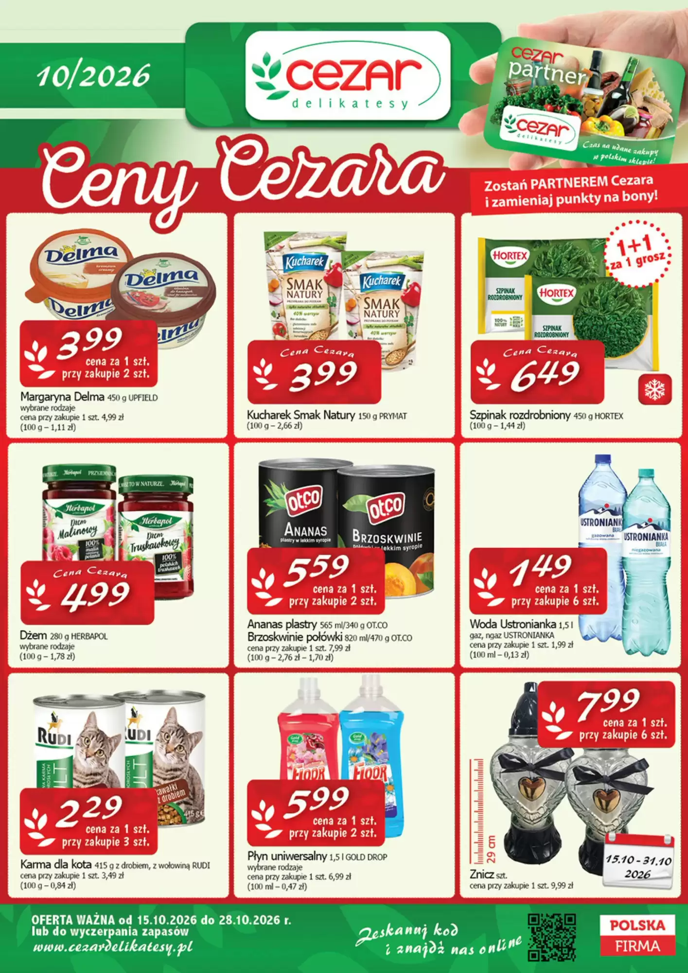 Gazetka promocyjna Cezar Delikatesy ważna od 15.10.2026 - Strona 1.