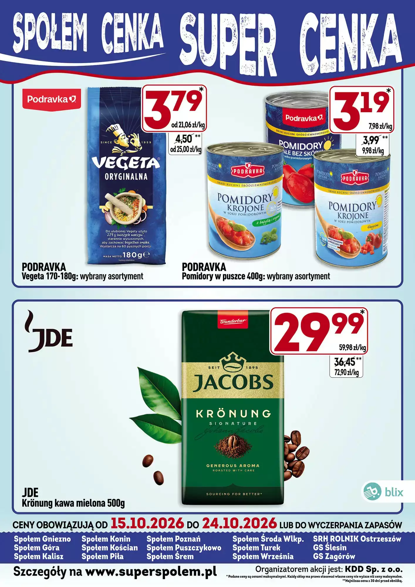 Gazetka promocyjna Społem ważna od 15.10.2026 - Strona 1.