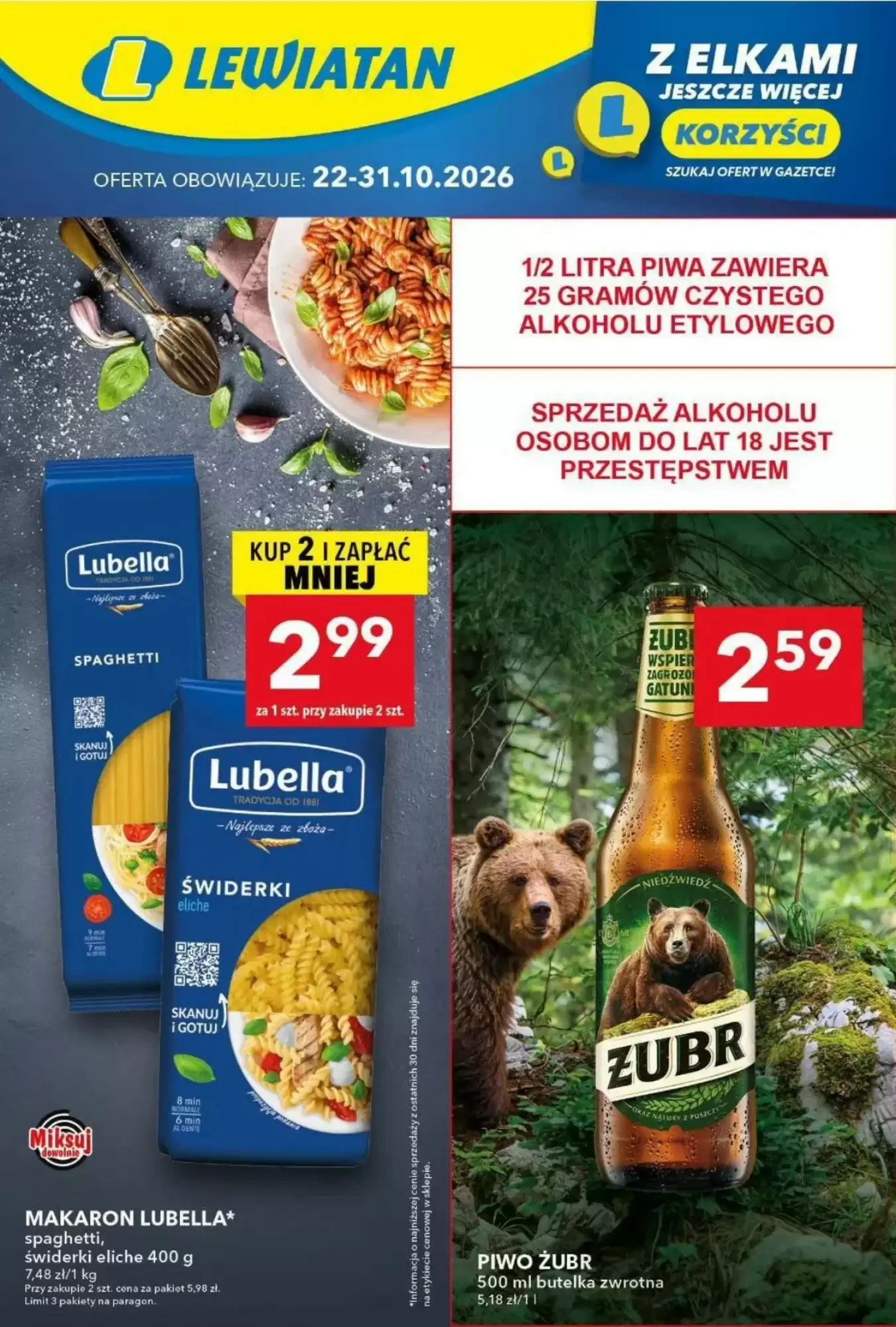 Gazetka promocyjna Lewiatan  ważna od 22.10.2026 - Strona 1.