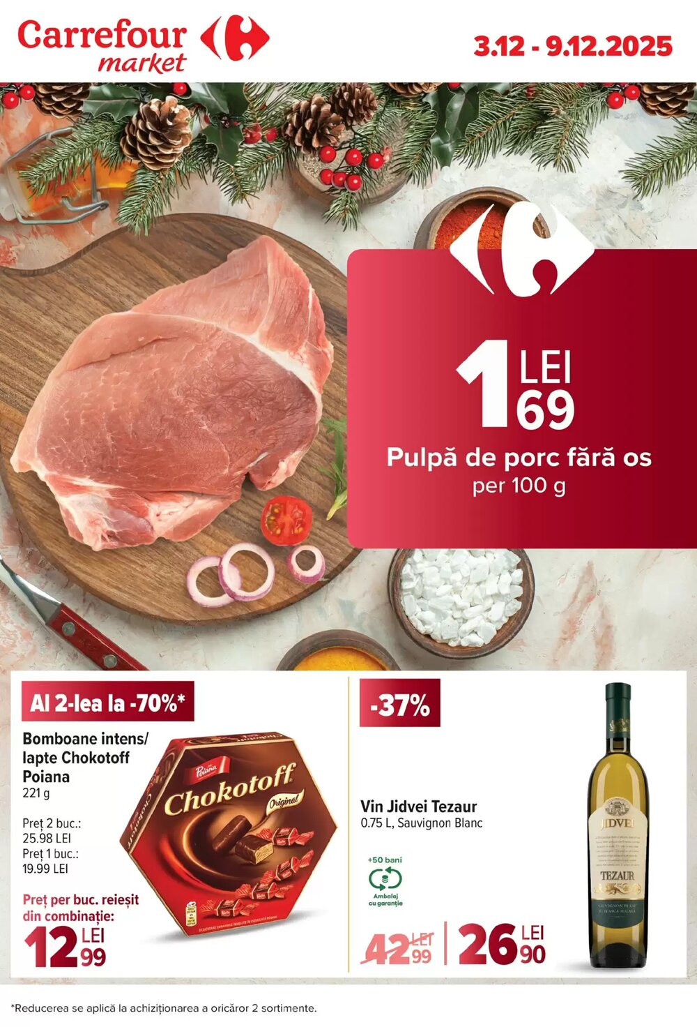 Catalogul cu oferte Carrefour Market valabil de la 03.12.2025 - Pagina 1.