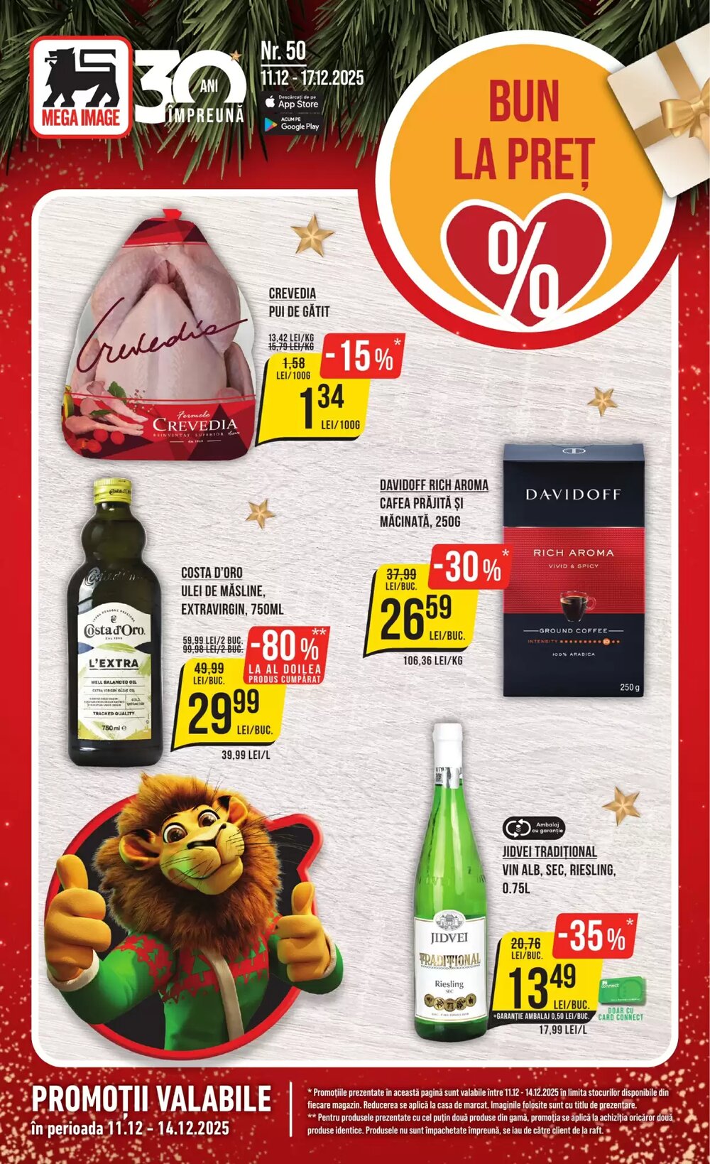 Catalogul cu oferte Mega Image valabil de la 11.12.2025 - Pagina 1.