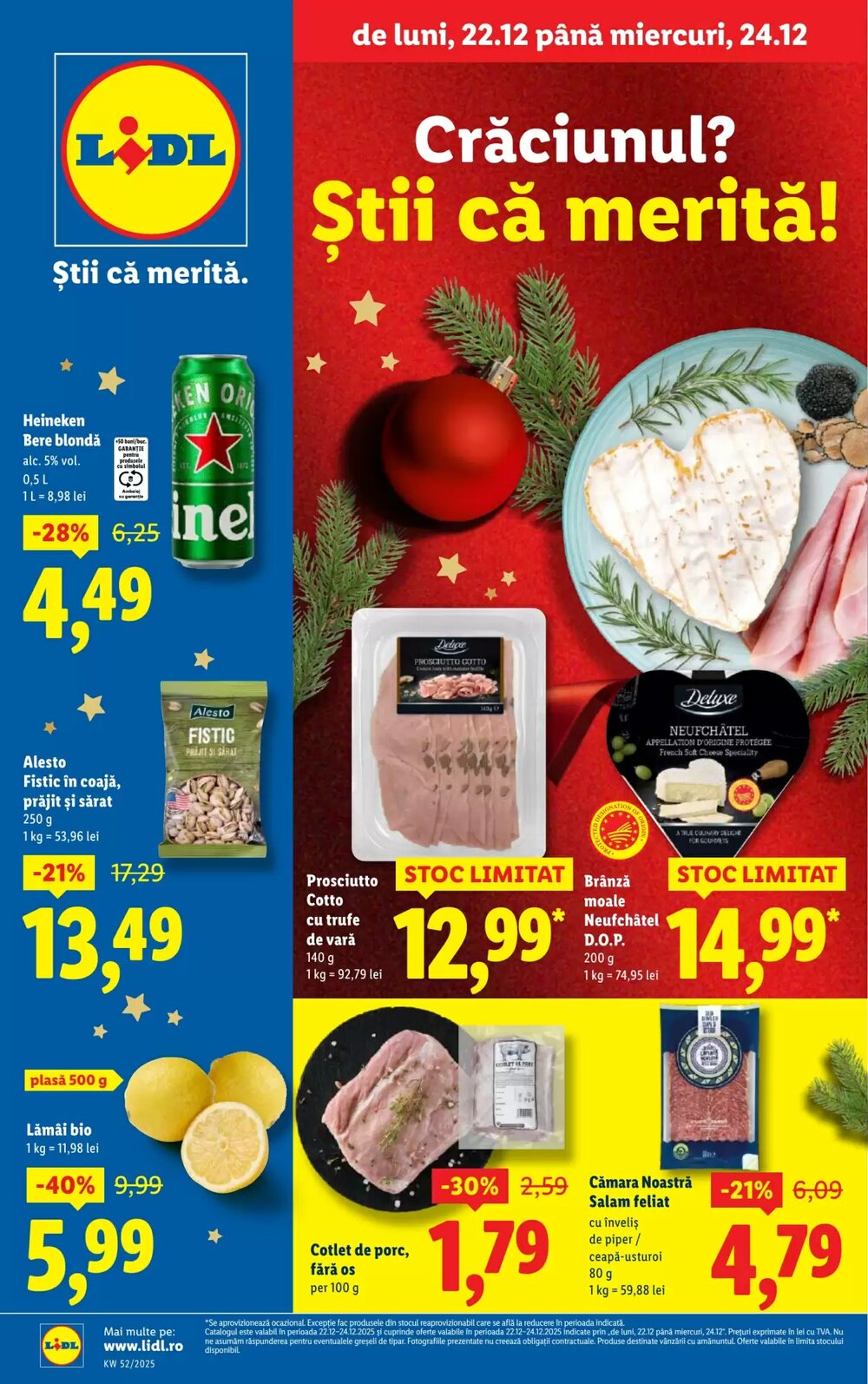 Catalogul cu oferte Lidl valabil de la 22.12.2025 - Pagina 1.