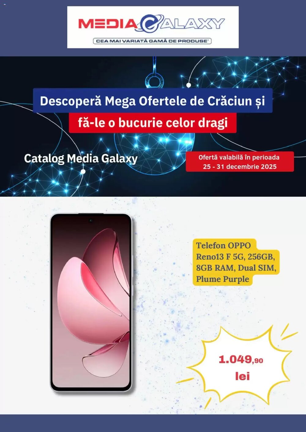 Catalogul cu oferte Media Galaxy valabil de la 24.12.2025 - Pagina 1.