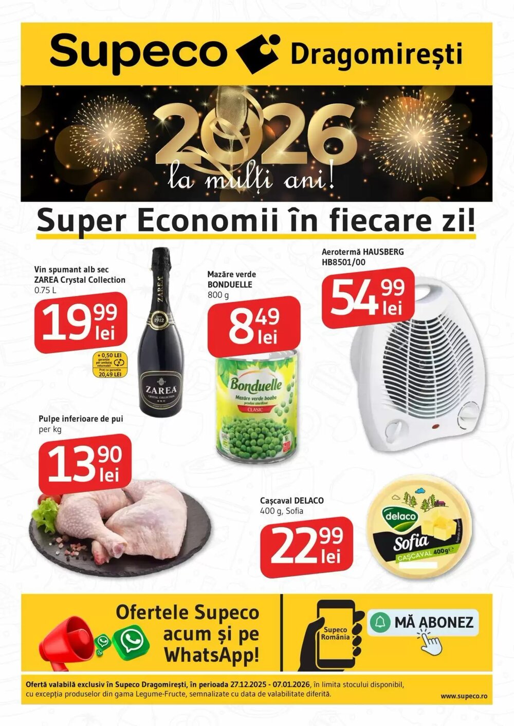 Catalogul cu oferte Supeco valabil de la 27.12.2025 - Pagina 1.