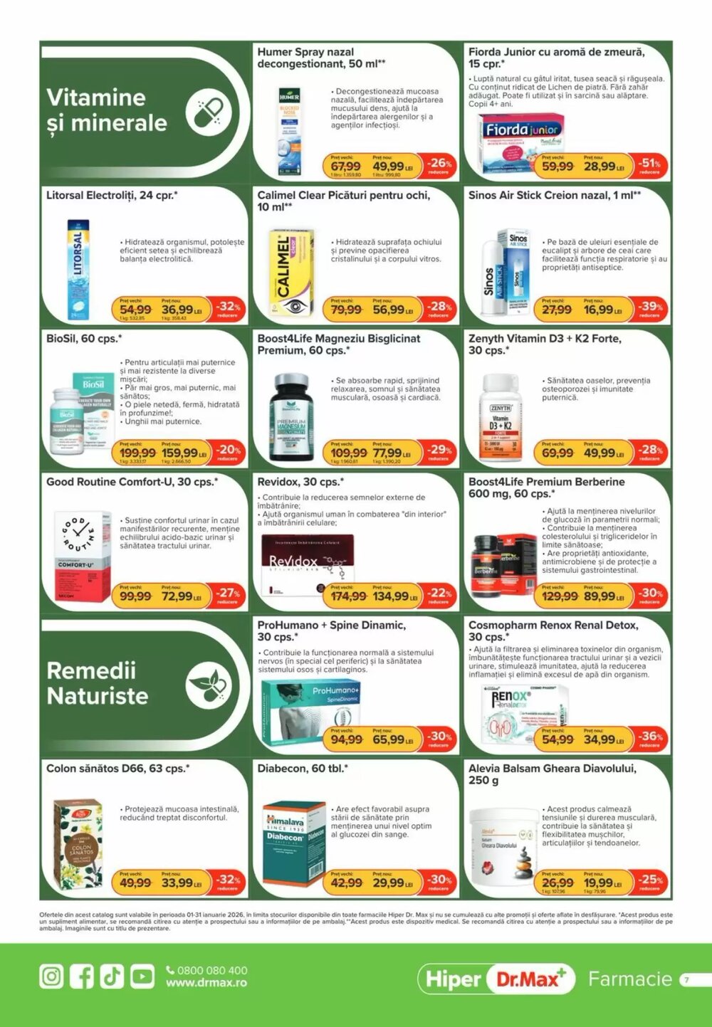 Catalogul cu oferte Dr.Max valabil de la 01.01.2026 - Pagina 7.