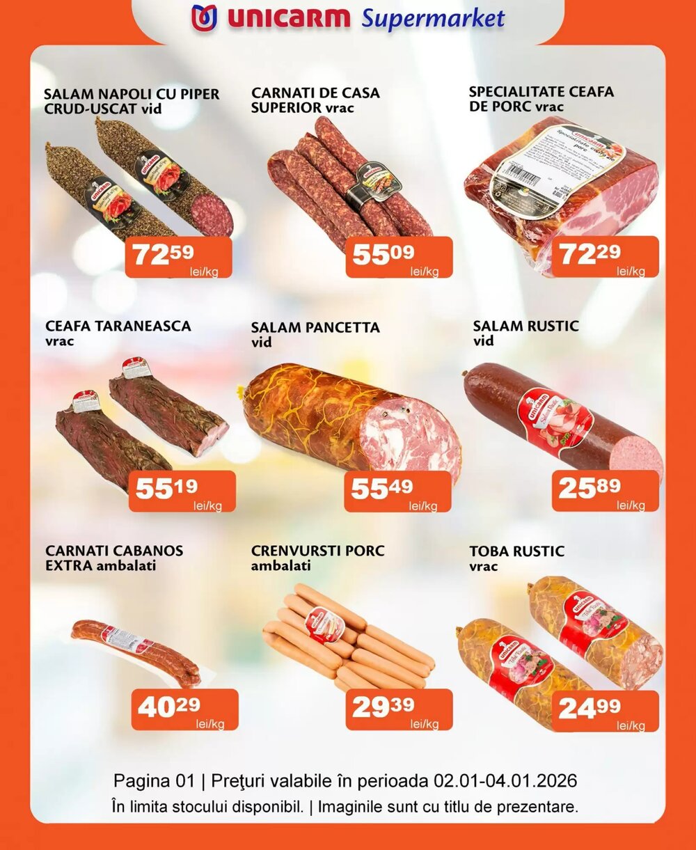 Catalogul cu oferte Unicarm valabil de la 02.01.2026 - Pagina 1.