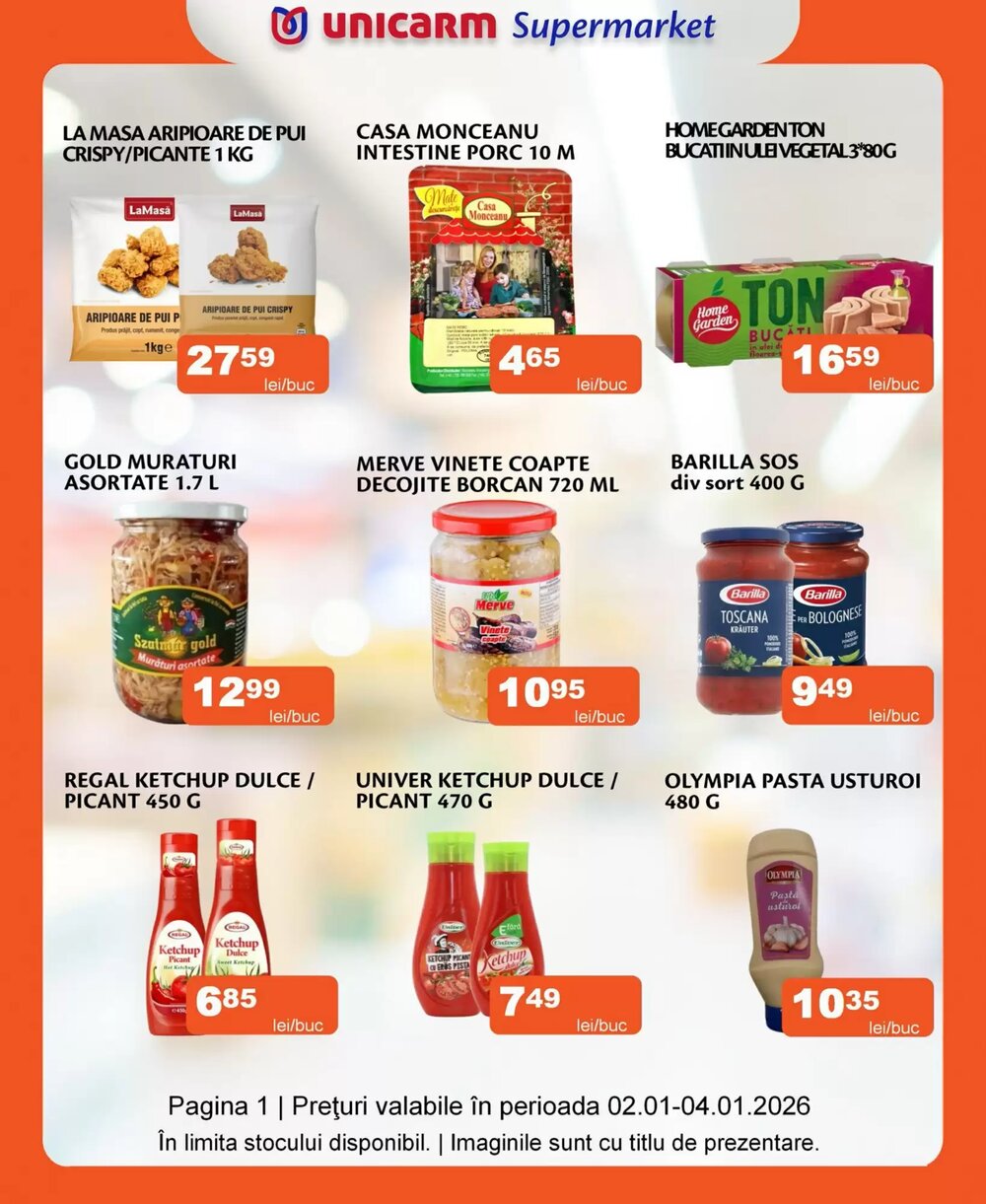 Catalogul cu oferte Unicarm valabil de la 02.01.2026 - Pagina 1.