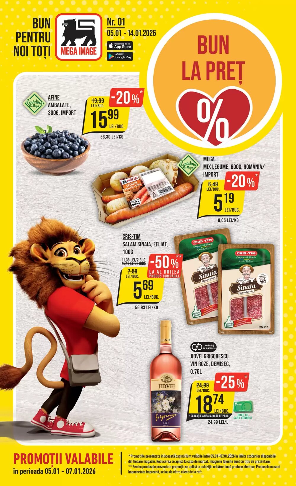 Catalogul cu oferte Mega Image valabil de la 05.01.2026 - Pagina 1.