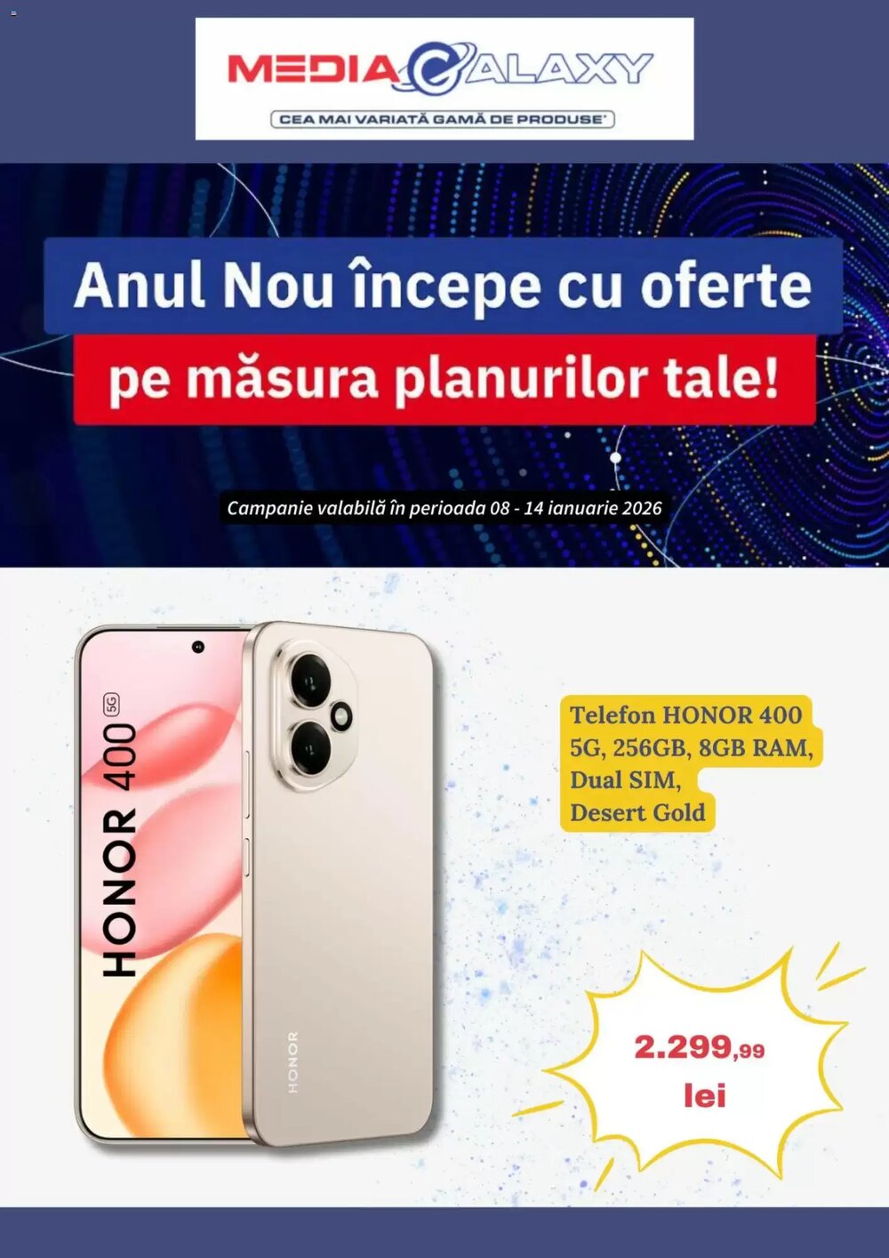 Catalogul cu oferte Media Galaxy valabil de la 08.01.2026 - Pagina 1.
