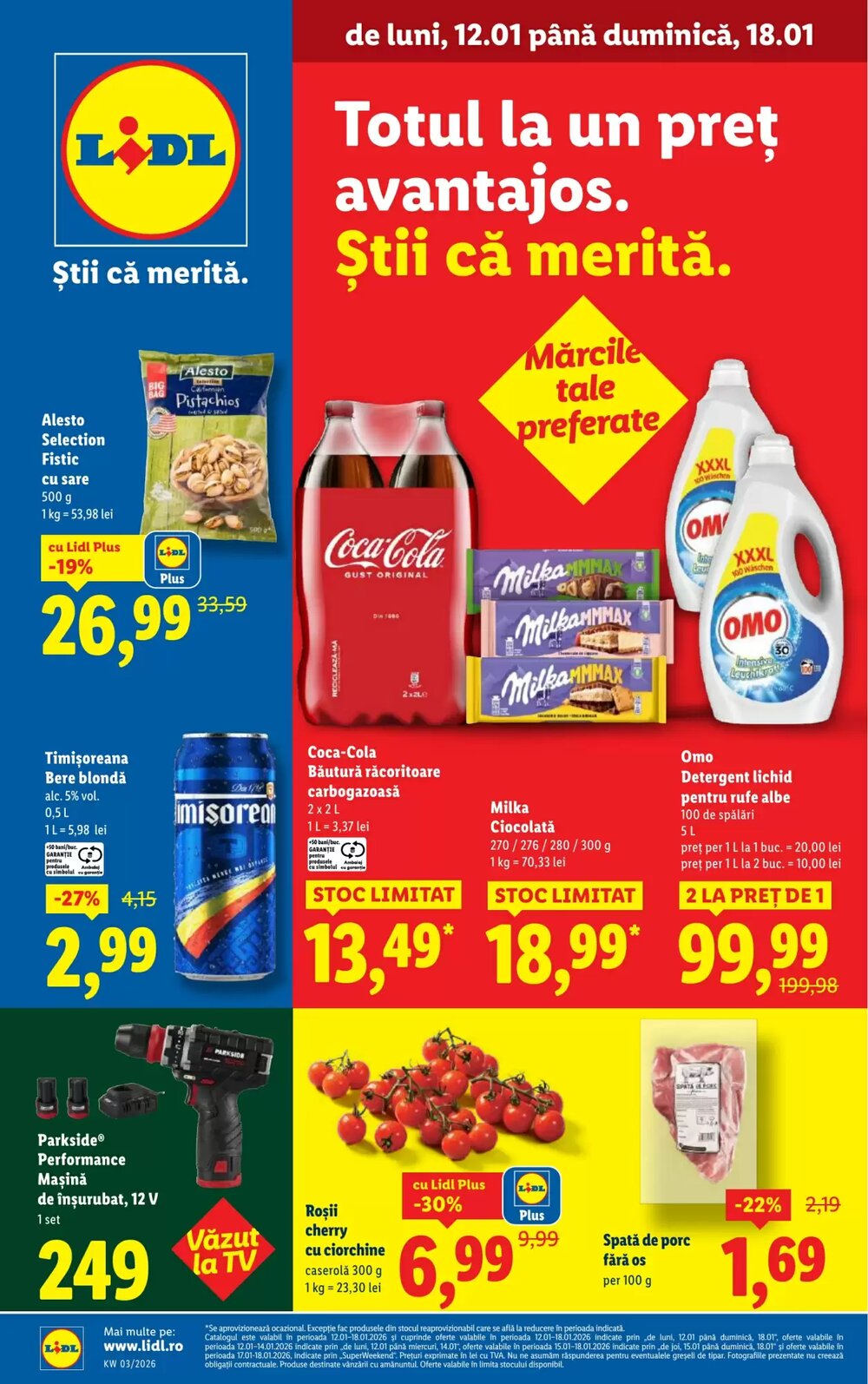 Catalogul cu oferte Lidl valabil de la 12.01.2026 - Pagina 1.