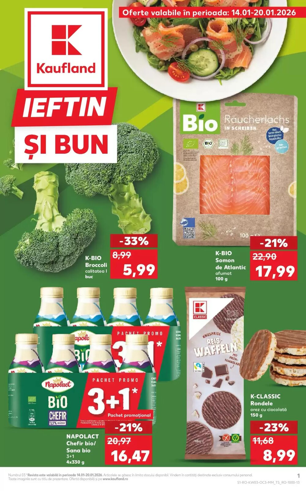 Catalogul cu oferte Kaufland valabil de la 14.01.2026 - Pagina 1.