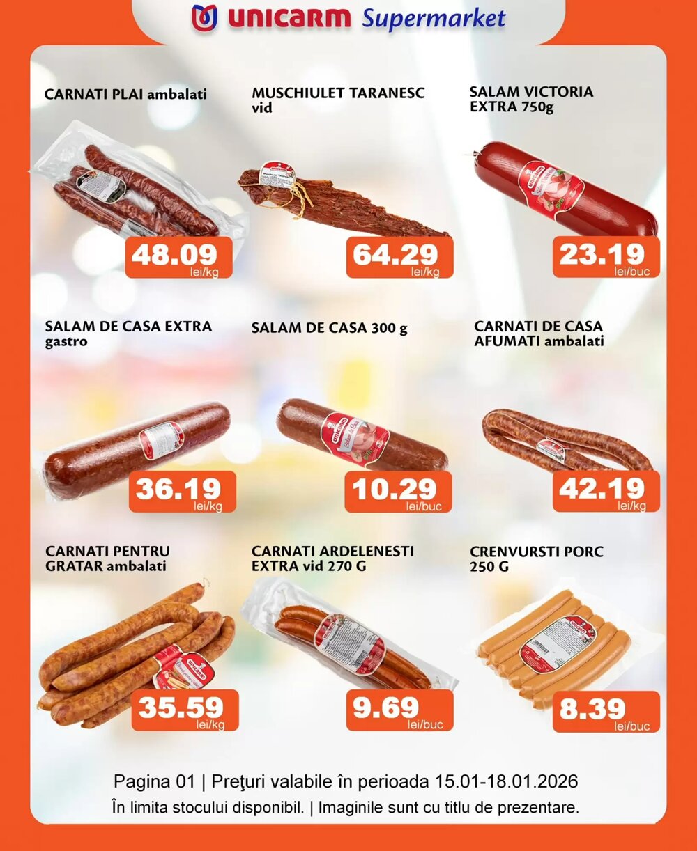 Catalogul cu oferte Unicarm valabil de la 15.01.2026 - Pagina 1.