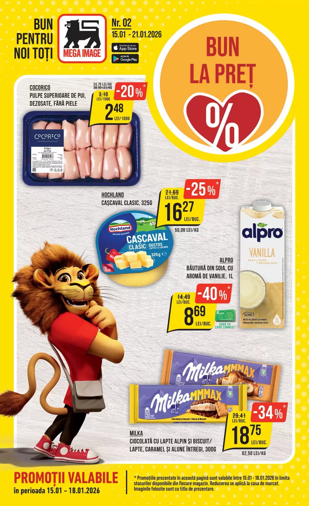 Catalogul cu oferte Mega Image valabil de la 15.01.2026 - Pagina 1.