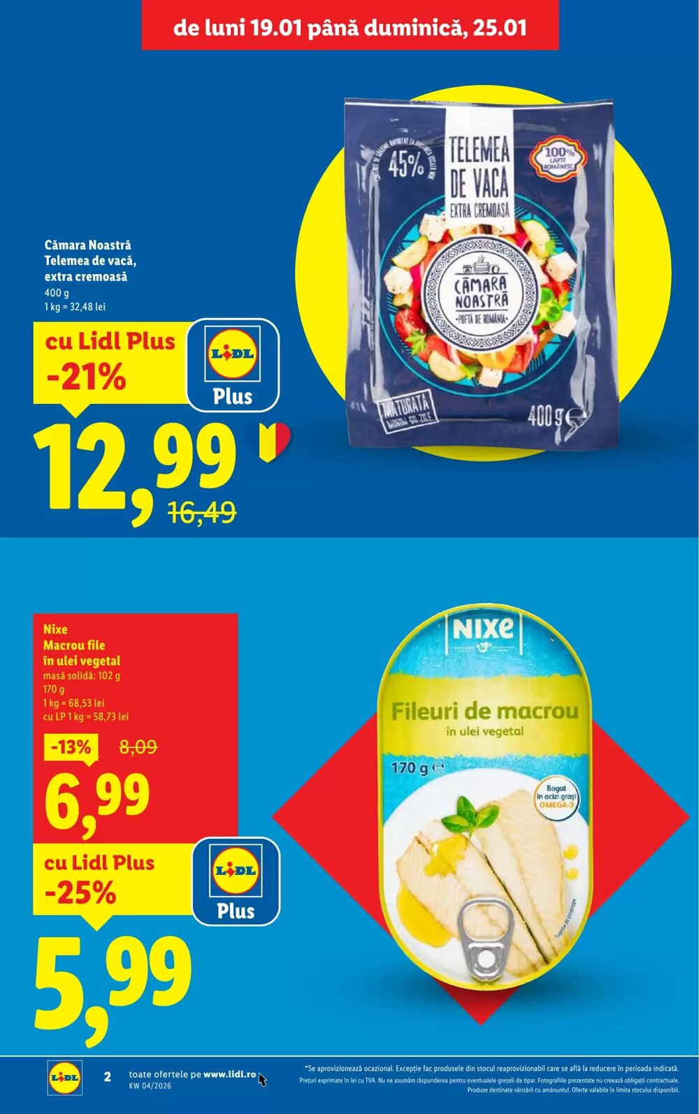 Catalogul cu oferte Lidl valabil de la 19.01.2026 - Pagina 2.
