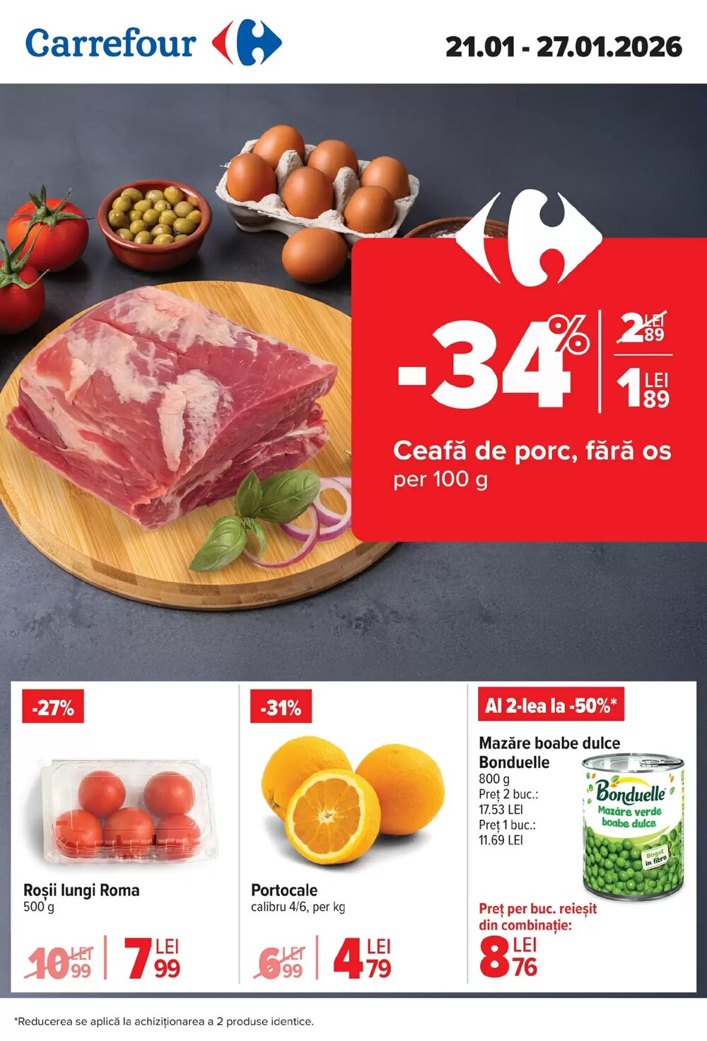 Catalogul cu oferte Carrefour valabil de la 21.01.2026 - Pagina 1.