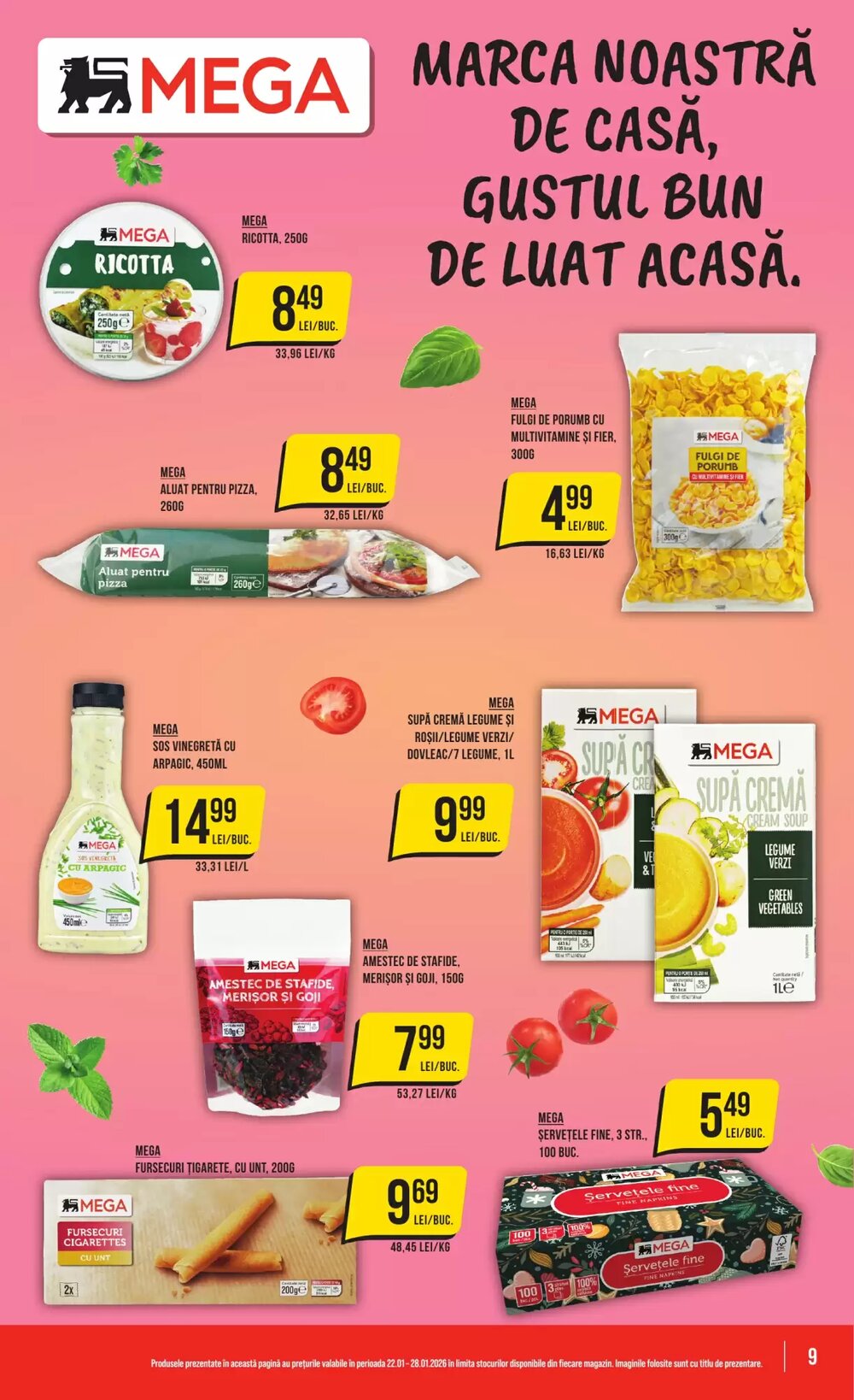 Catalogul cu oferte Mega Image valabil de la 22.01.2026 - Pagina 9.