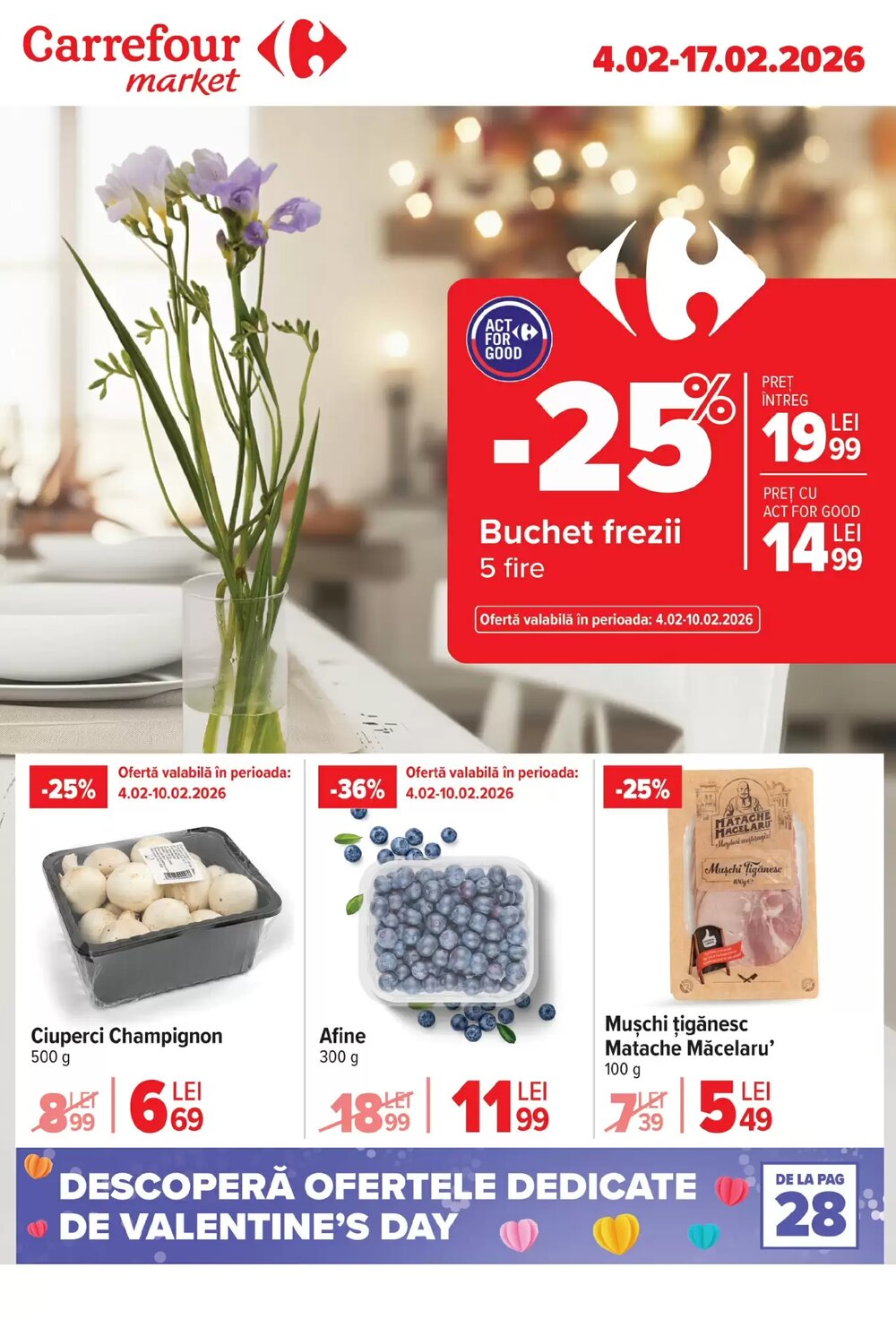 Catalogul cu oferte Carrefour Market valabil de la 04.02.2026 - Pagina 1.