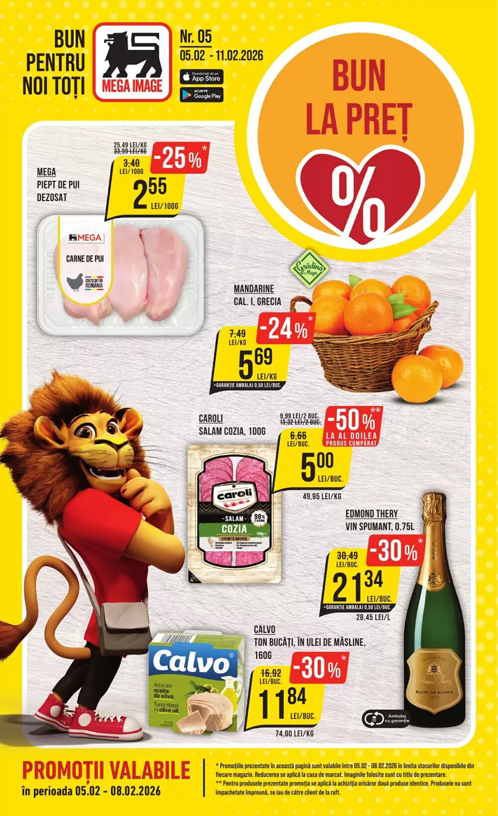 Catalogul cu oferte Mega Image valabil de la 05.02.2026 - Pagina 1.