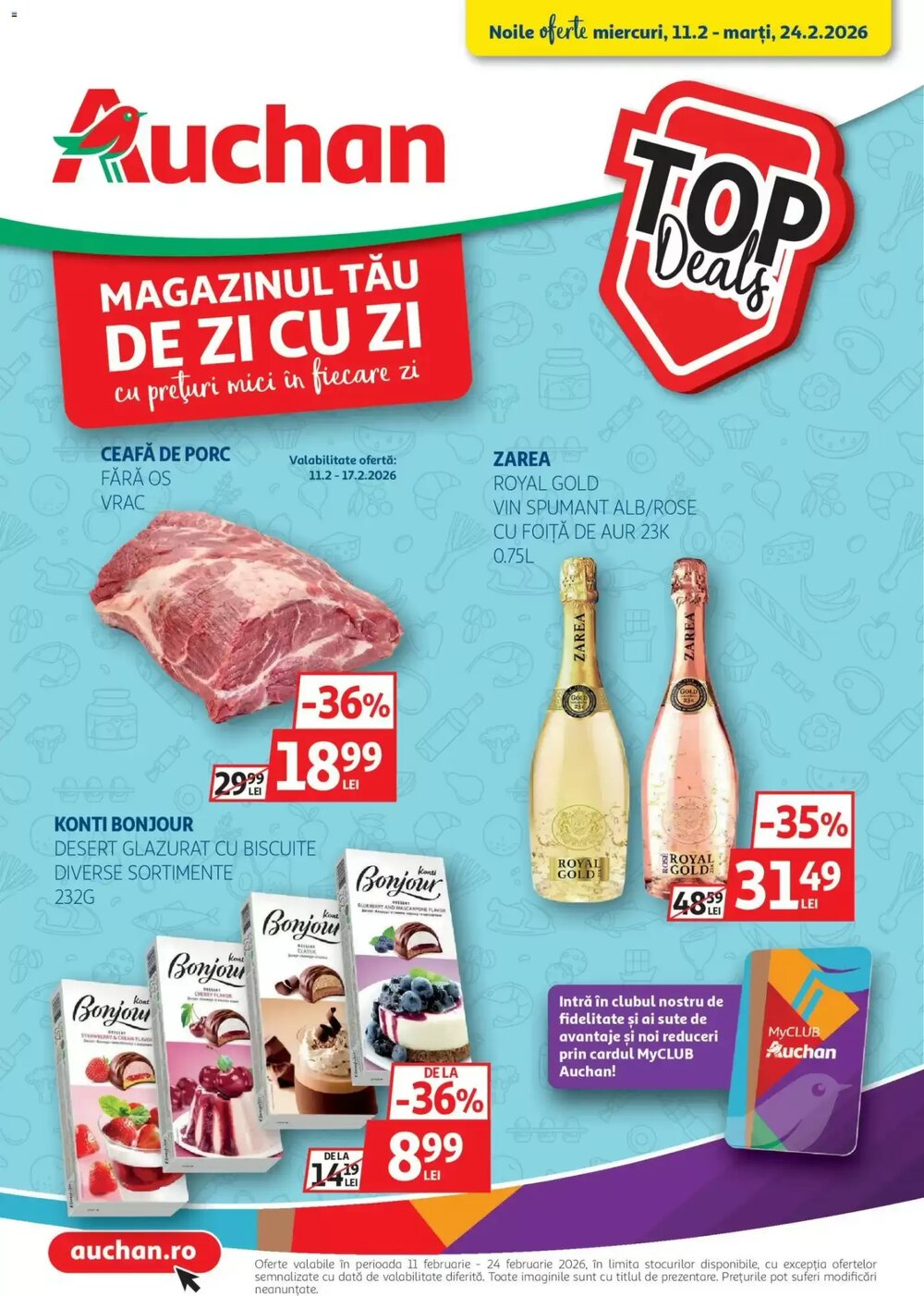 Catalogul cu oferte Auchan valabil de la 11.02.2026 - Pagina 1.