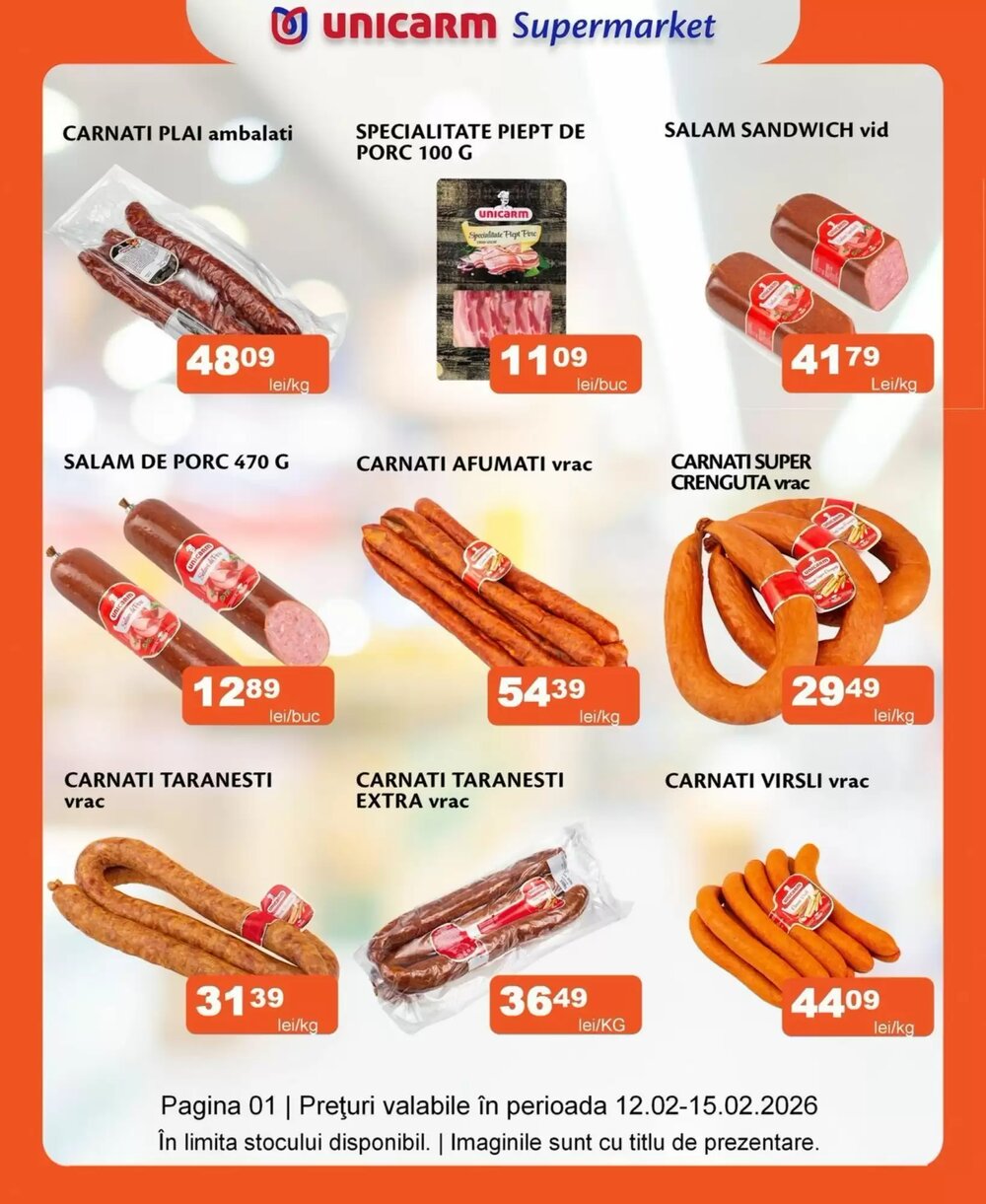 Catalogul cu oferte Unicarm valabil de la 12.02.2026 - Pagina 1.