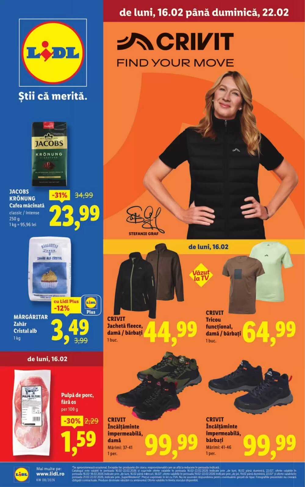 Catalogul cu oferte Lidl valabil de la 16.02.2026 - Pagina 1.