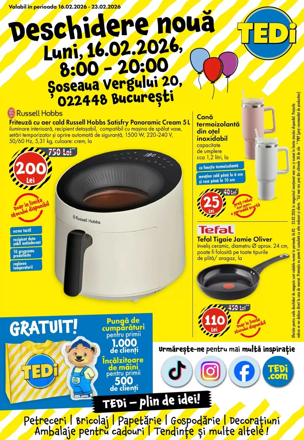 Catalogul cu oferte TEDI valabil de la 16.02.2026 - Pagina 1.