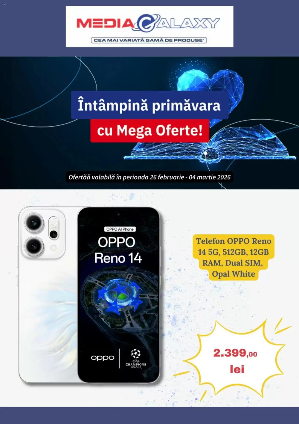 Catalogul cu oferte Media Galaxy valabil de la 25.02.2026 - Pagina 1.