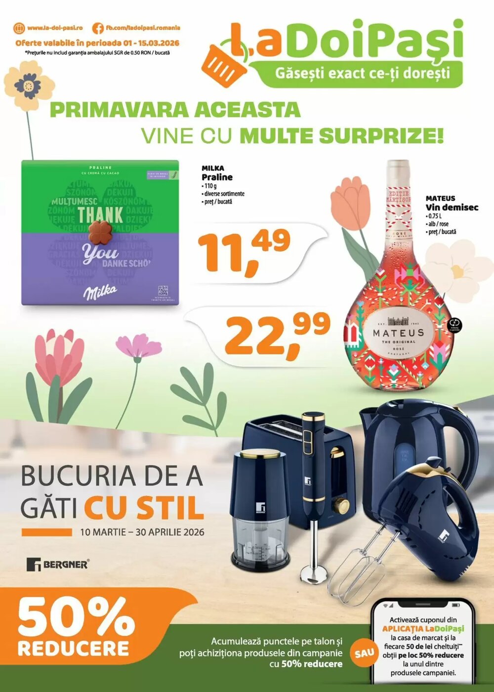 Catalogul cu oferte La Doi Pasi valabil de la 01.03.2026 - Pagina 1.