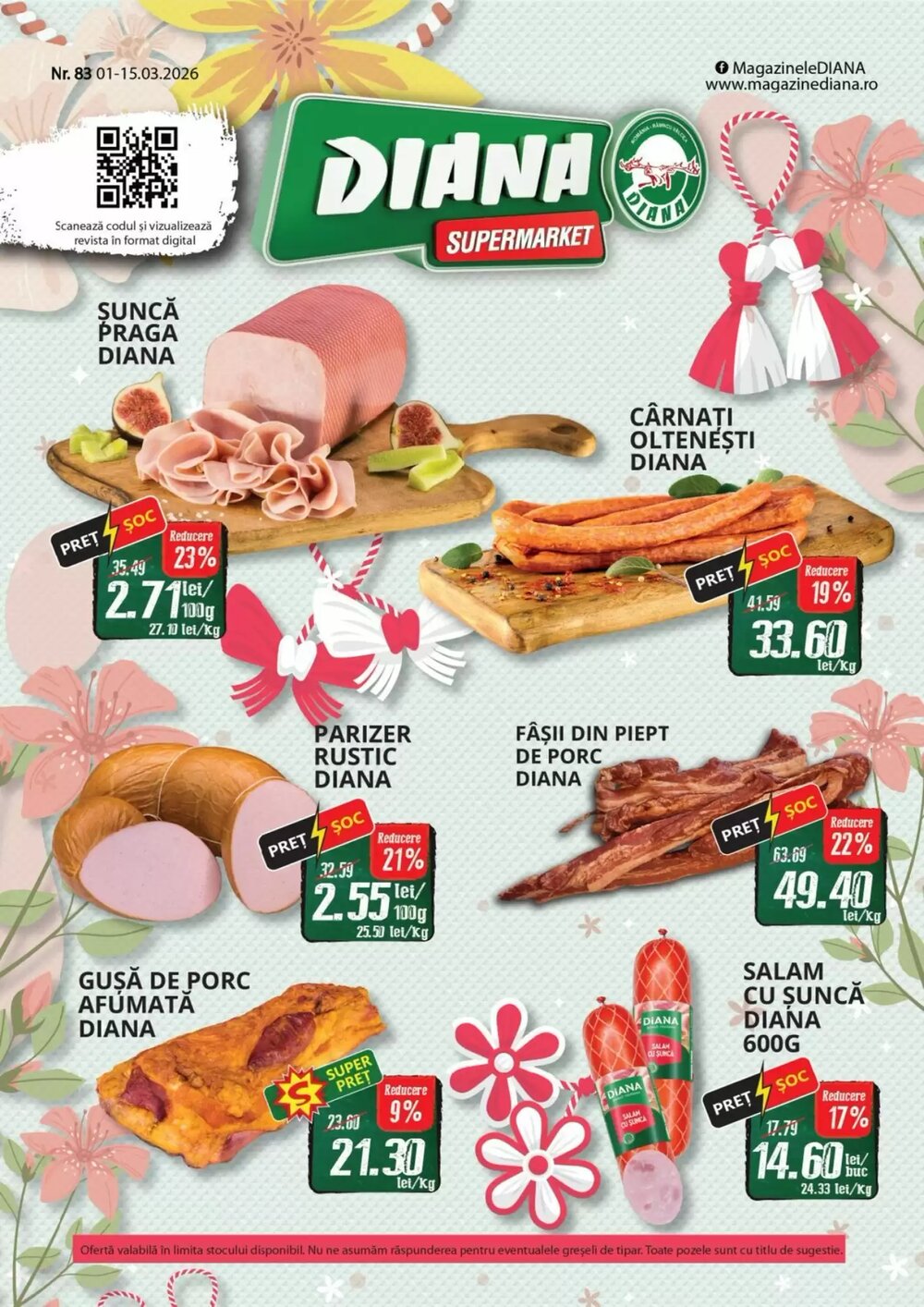 Catalogul cu oferte Diana Supermarket valabil de la 02.03.2026 - Pagina 1.