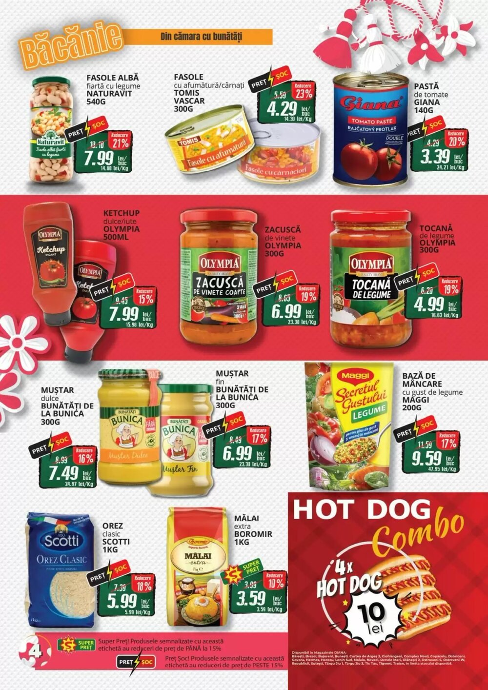 Catalogul cu oferte Diana Supermarket valabil de la 02.03.2026 - Pagina 4.