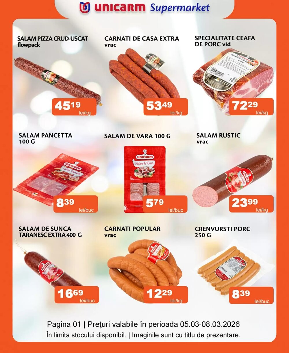 Catalogul cu oferte Unicarm valabil de la 05.03.2026 - Pagina 1.