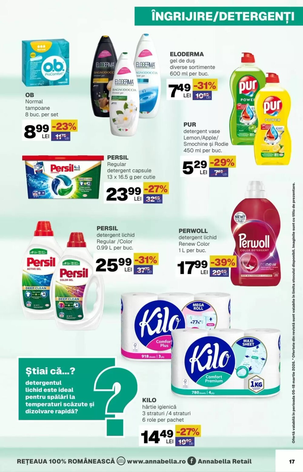 Catalogul cu oferte Annabella valabil de la 05.03.2026 - Pagina 17.
