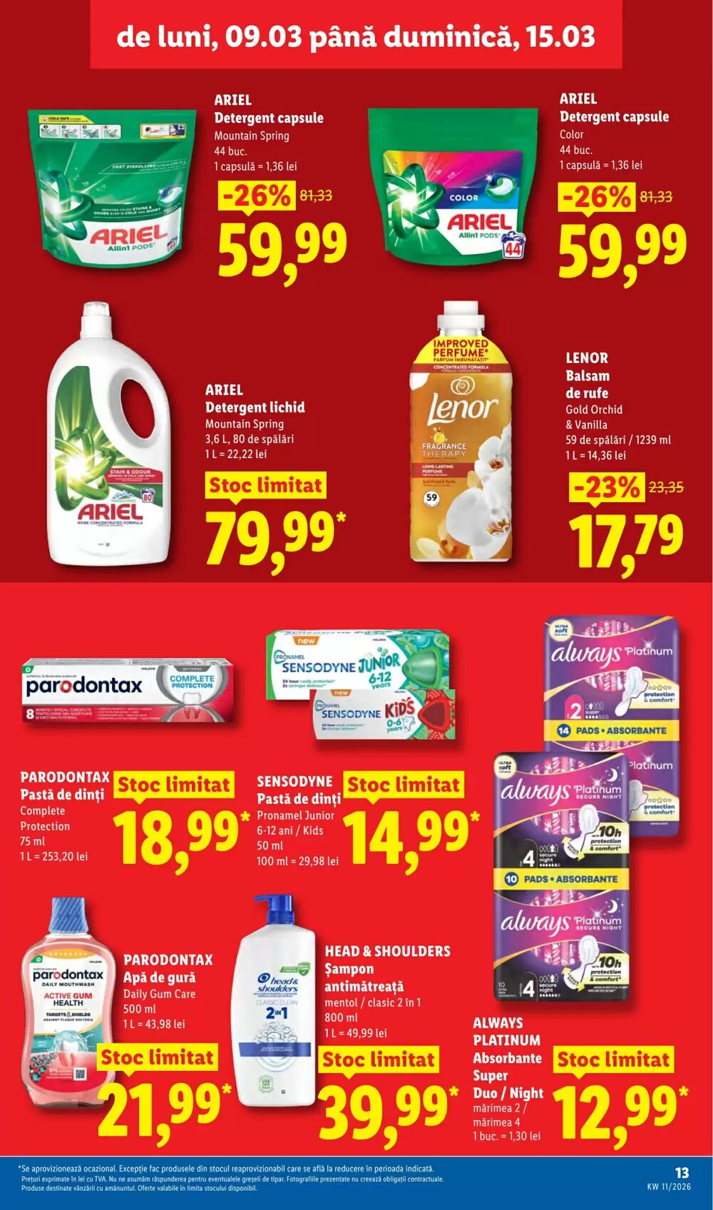 Catalogul cu oferte Lidl valabil de la 09.03.2026 - Pagina 13.