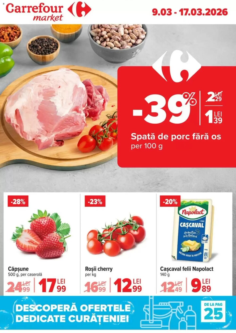 Catalogul cu oferte Carrefour Market valabil de la 09.03.2026 - Pagina 1.