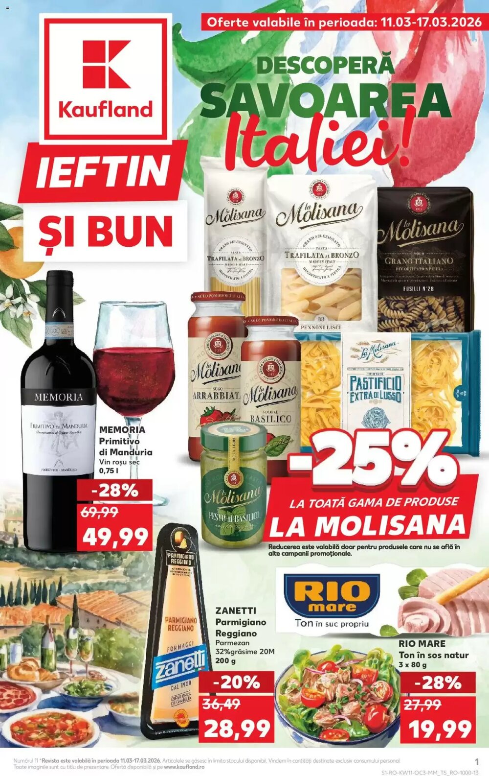 Catalogul cu oferte Kaufland valabil de la 11.03.2026 - Pagina 1.