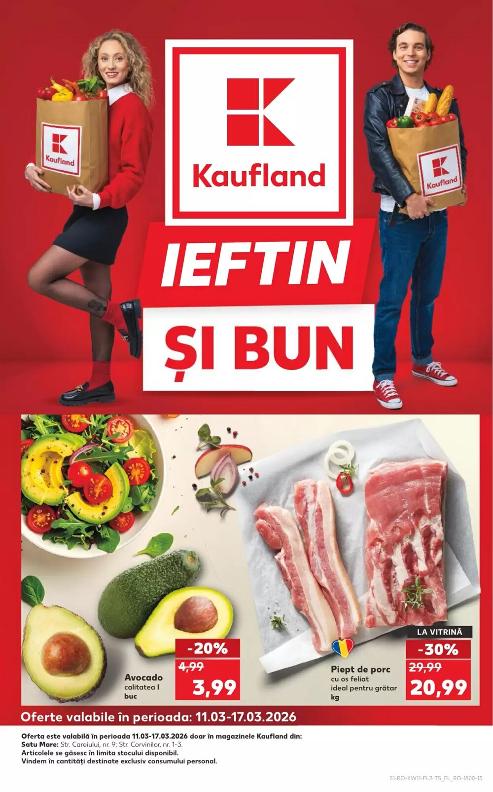 Catalogul cu oferte Kaufland valabil de la 11.03.2026 - Pagina 1.