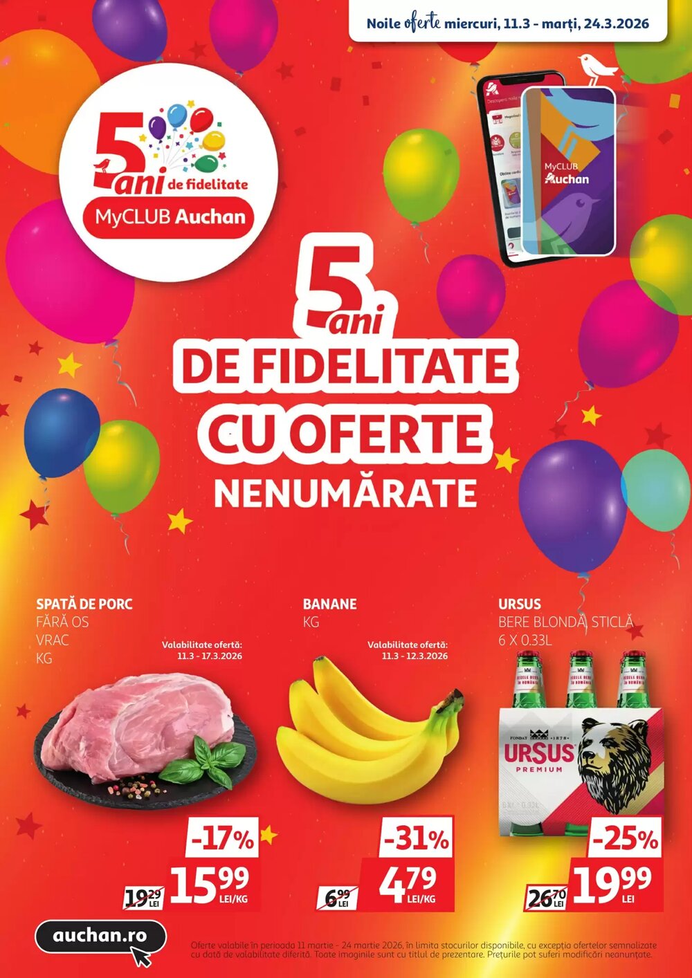 Catalogul cu oferte Auchan valabil de la 11.03.2026 - Pagina 1.