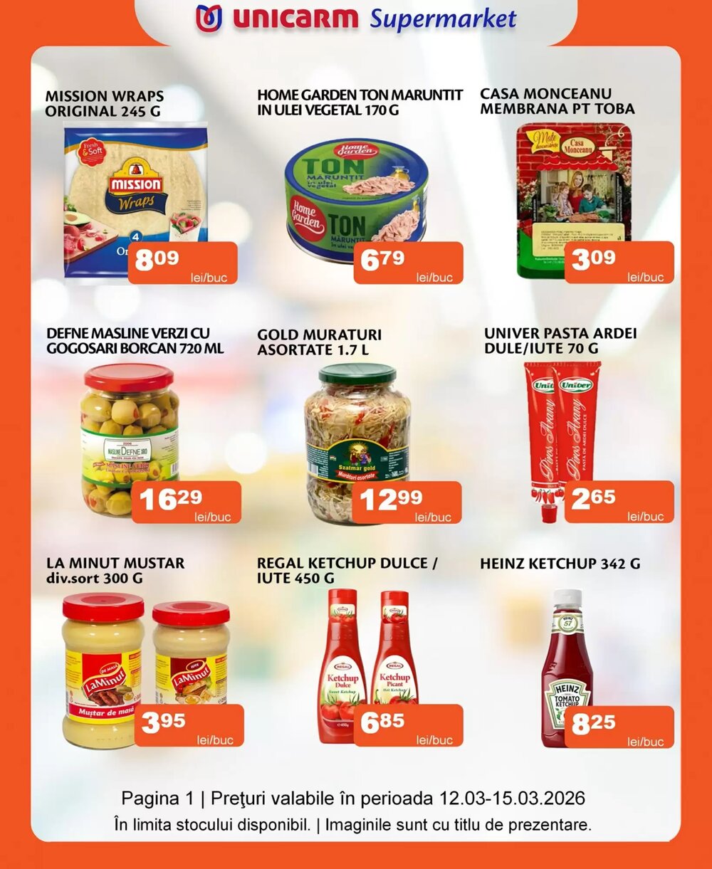 Catalogul cu oferte Unicarm valabil de la 12.03.2026 - Pagina 1.