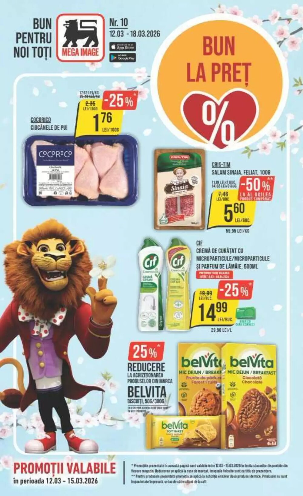 Catalogul cu oferte Mega Image valabil de la 12.03.2026 - Pagina 1.