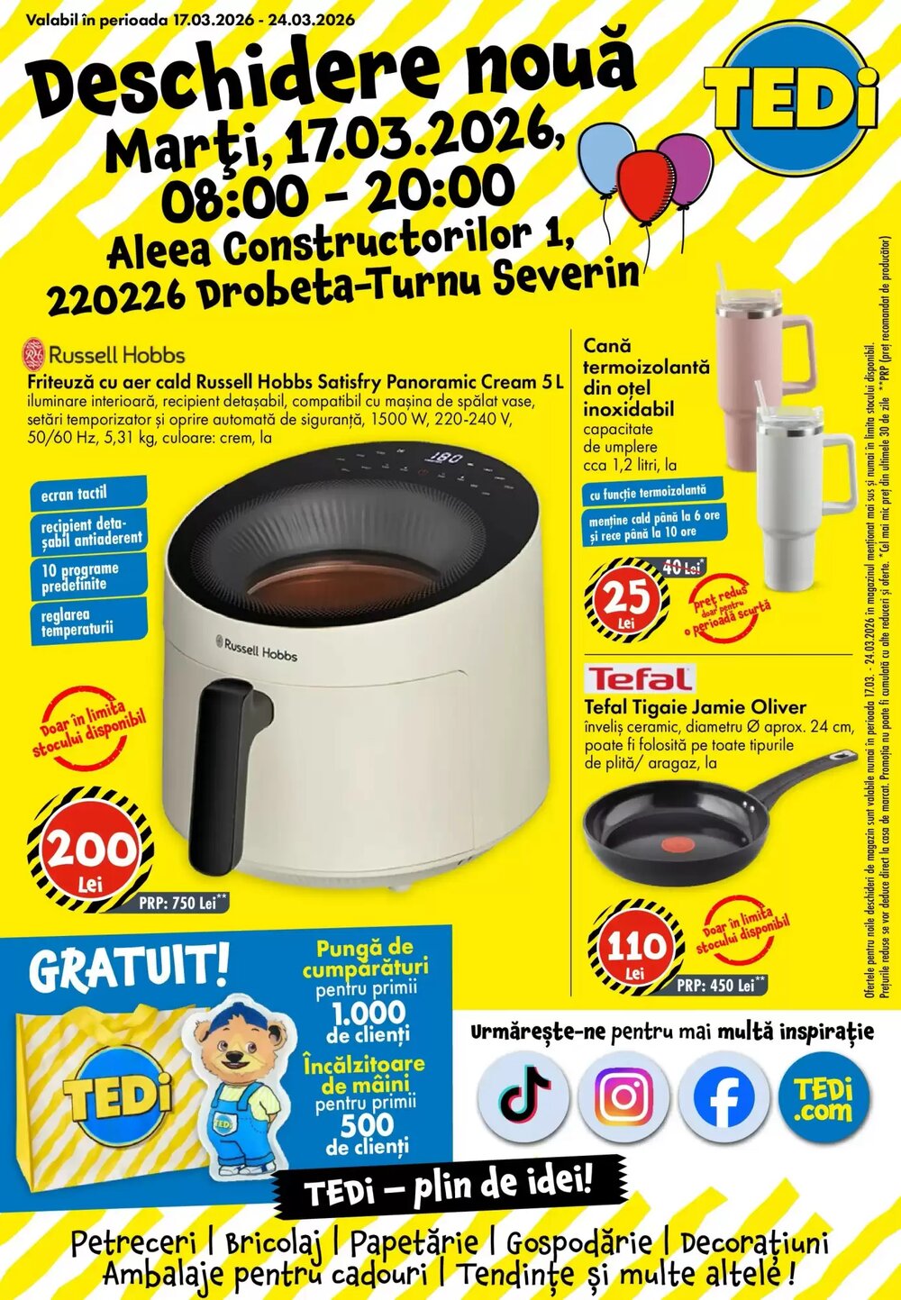 Catalogul cu oferte TEDI valabil de la 17.03.2026 - Pagina 1.