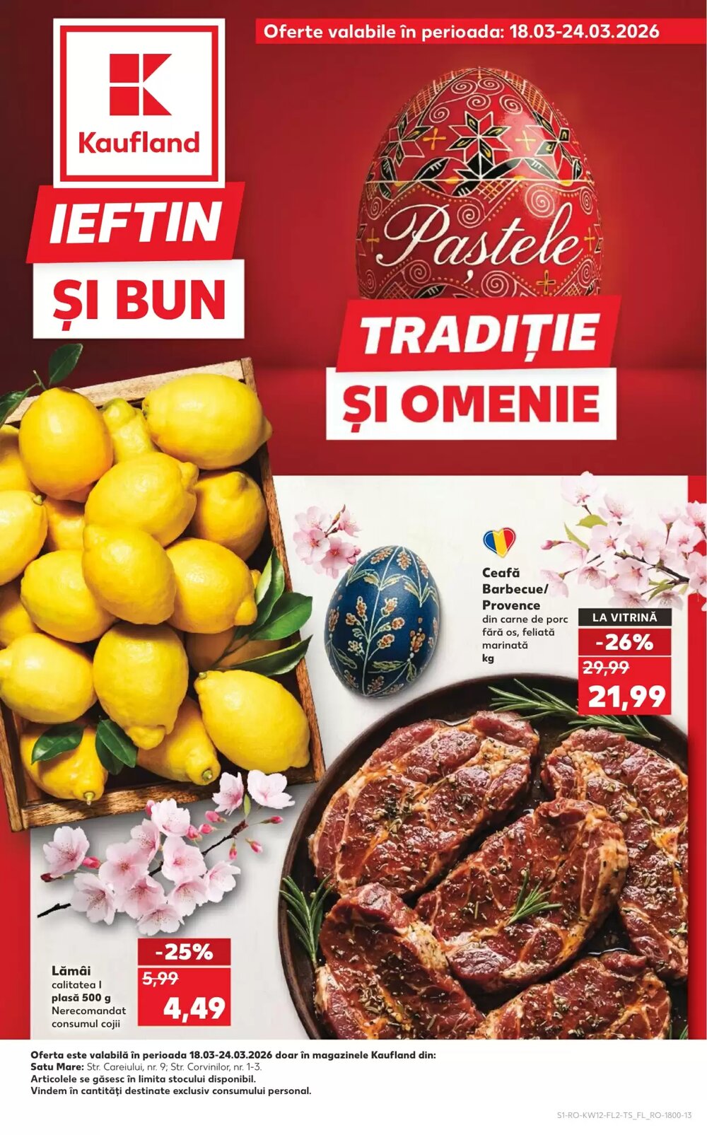 Catalogul cu oferte Kaufland valabil de la 18.03.2026 - Pagina 1.