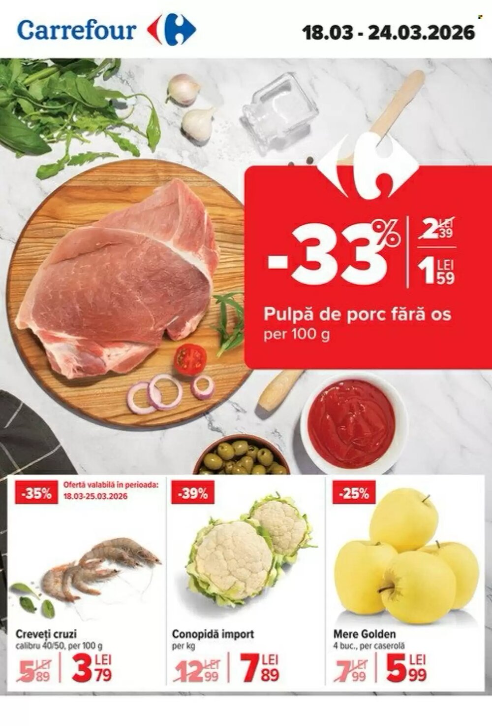 Catalogul cu oferte Carrefour valabil de la 18.03.2026 - Pagina 1.