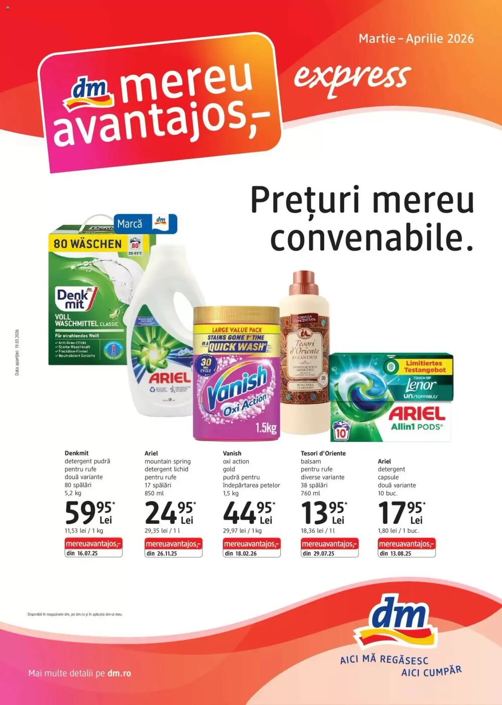 Catalogul cu oferte DM valabil de la 18.03.2026 - Pagina 1.