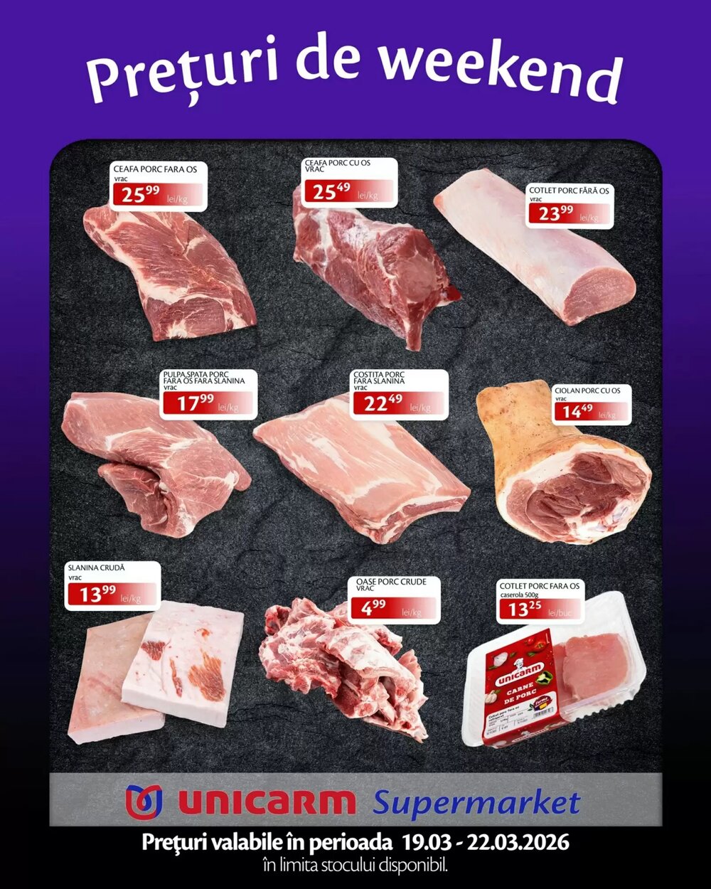 Catalogul cu oferte Unicarm valabil de la 19.03.2026 - Pagina 1.
