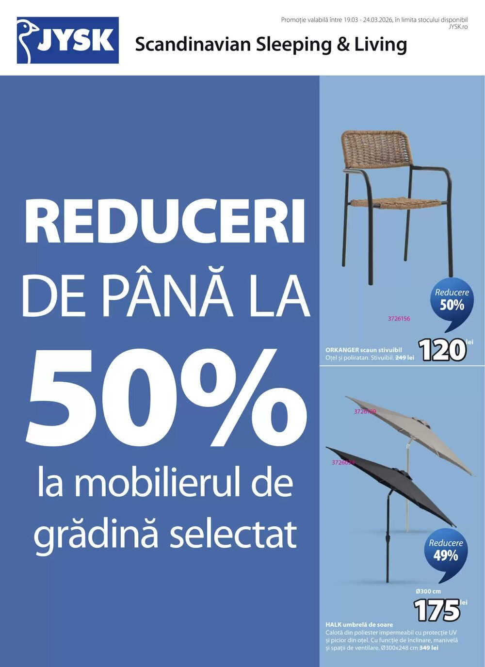 Catalogul cu oferte JYSK valabil de la 19.03.2026 - Pagina 1.